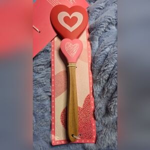 2  Heart Silicone Spatulas